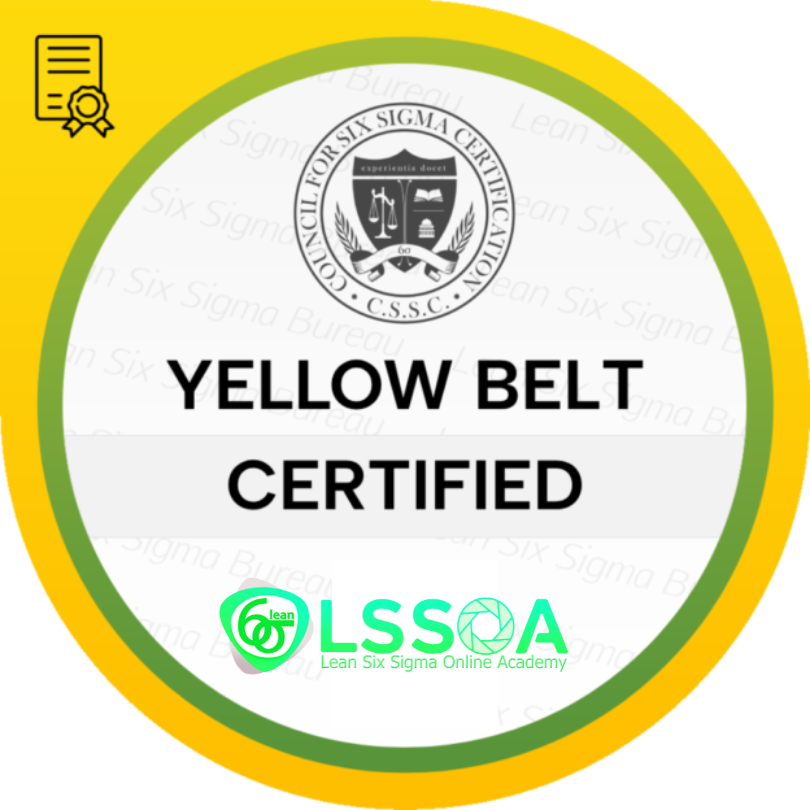 Lean Six Sigma Yellow Belt Course Badge Yellow Belt