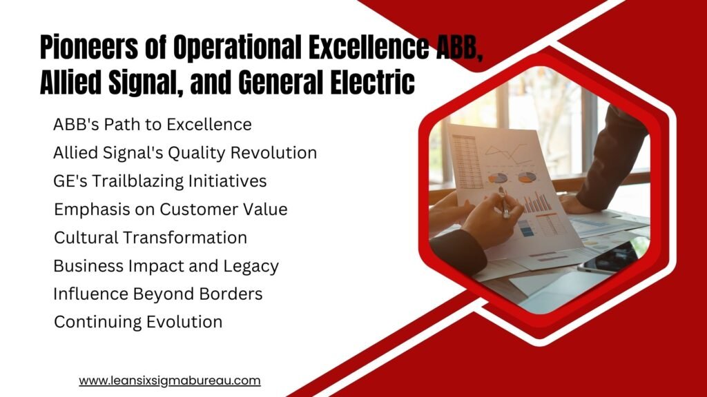 Pioneers of Operational Excellence ABB, Allied Signal, and General Electric 1 Pioneers of Operational Excellence ABB, Allied Signal, and General Electric Purple Green Flat Illustration Internal Comms Management Update Presentation 2