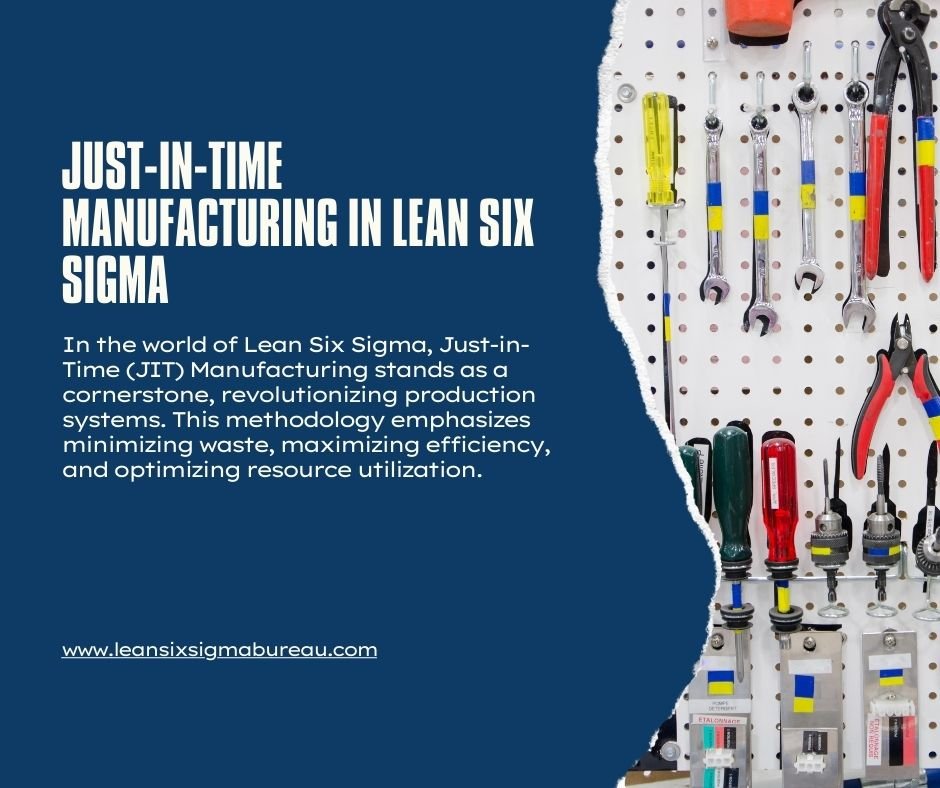Understanding Just-in-Time Manufacturing in Lean Six Sigma 1 Understanding Just-in-Time Manufacturing in Lean Six Sigma In the world of Lean Six Sigma Just in Time JIT Manufacturing stands as a cornerstone revolutionizing production systems. This methodology emphasizes minimizing waste maximizing efficiency a 1
