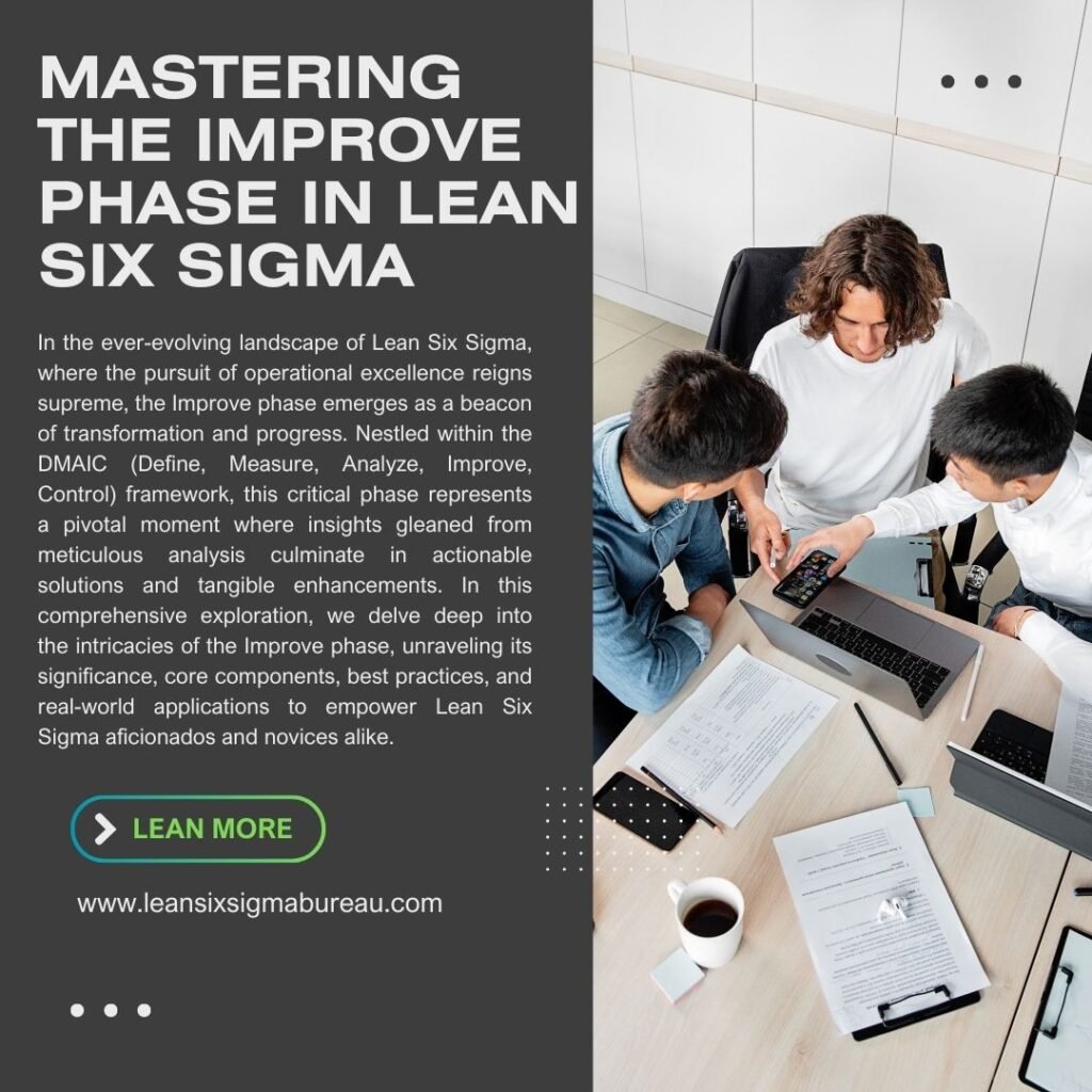 Unlocking Excellence: Navigating the Improve Phase in Lean Six Sigma 1 Unlocking Excellence: Navigating the Improve Phase in Lean Six Sigma Black White Simple Business Improve Instagram Post