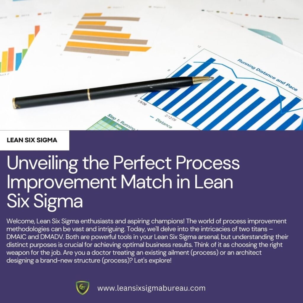 DMAIC vs. DMADV: Unveiling The Perfect Process Improvement Match in Lean Six Sigma 1 DMAIC vs. DMADV: Unveiling The Perfect Process Improvement Match in Lean Six Sigma Unveiling the Perfect Process Improvement Match in Lean Six Sigma